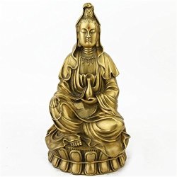 Fengshuisale Feng Shui Brass Guan Yin Kuan Yin Goddess Statue M1242