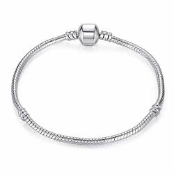 Cy Trendy Fashion 925 Silver Plated Jewelry Light Blue Turn Beads Silver Bracelet Bangle