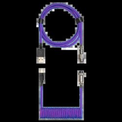 Cooler Master Cm Kb Coiled Cable Double-sleeved Blue-purple Type C - KB-CLZ1