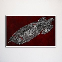 Battlestar Galactica Word Art Print -11X17