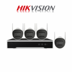 Hikvision 4CH Wireless Ip Kit 4CH Nvr 4 X 2MP Wifi Cameras 1TB Hdd - Full House - Standard Kit - 4 Junction Boxes - 18" Monitor