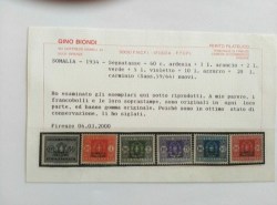 Somalia 1934 Italian Colony Segnatasse Duty Stamps Certificate