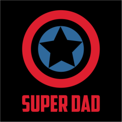 Captain America Super Dad Hoodie Black