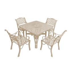 Anray Cast Aluminium Outdoor Patio Furniture 4 Seater Club Set Cast Aluminium Outdoor Patio Furniture