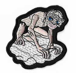 Gollum Smeagol Patch Lord Of The Rings Embroidered Iron On Badge The Hobbit Costume Cosplay Applique Motif