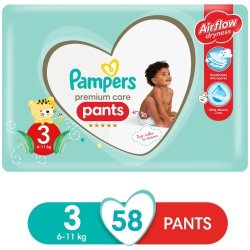 Pampers Premium Care Pants Value Pack Size 3 58S