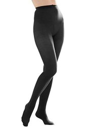 Butterfly Hosiery Women's Ladies Plus Size Queen Opaque Footed Tights Fashion Stockings Black 3X