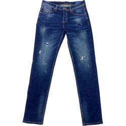 - ST807 Mens Dark Blue Denim Straight Leg Jeans