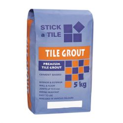 Bulk Pack 2 X Stick A Tile Grout - 5KG - Dove Grey