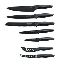 7-PIECE Marble Coating Knife Set - Black