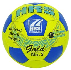 Hrs Gold Rubber Football Hand Stitch Training Soccer Ball 32 Panel - Size 3 HRS-FB8A