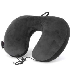 Cellini Suede Microbeads Travel Pillow - Black