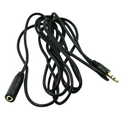 Gold-plated 3.5mm Male To Female Audio Extension Cable Black 3m ..