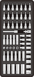 Tray 57 Piece 1 4 Drive Sockets And Accessories