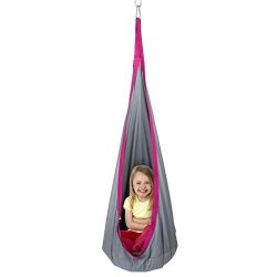 Treehouse Or Reading Nook Play Bedroom Hey Kids Hammock Pod- Hanging Swing Seat for Children-Sturdy Padded Cocoon Chair for Children’S Playroom 