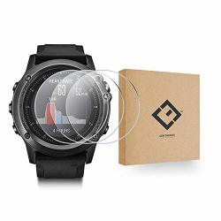 Centaurus Replacement For Garmin Fenix 3 Hr Glass Screen Protector- 3 Packs Anti-scratch Shatter Proof 2.5D Arc Edges HD Hardness Smart Watch Tempered Glass Protective