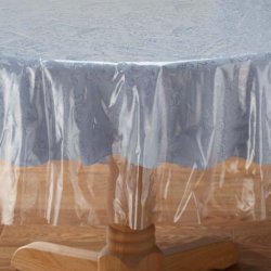 Crystal Clear Tablecloth Cover Vinyl, Round Clear Vinyl Table Covers