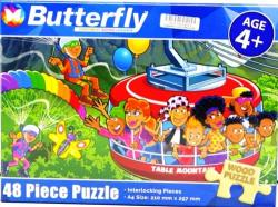 Butterfly 48 Piece A4 Wooden Puzzle Table