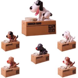 Doggy Coin Bank Hungry White