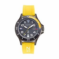 Nautica Men's Cocoa Beach NAPCBF915 Yellow Silicone Quartz Fashion Watch