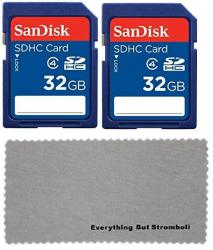 2 Pack Sandisk 32 Gb Class 4 Sdhc Flash Memory Card Retail For Amcrest ATC-801 720P HD ATC-1201 12MP Game And Trail Hunting Cameras