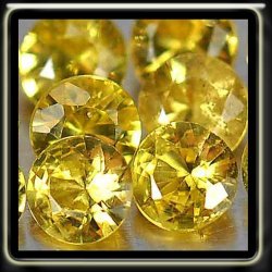 1.00CT Intense Golden Yellow Sapphire Parcel Vvs - Four Matching Natural Songea Rounds
