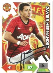 Javier Hernandez - Manchester United - Personally Signed "adrenalyn XL 2012" Trading Card