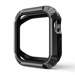 Case Apple Watch Series 4 40MM Shock Absorption Bumper Rugged Tpu+pc Protective Cover Iwatch 4 40MM Black