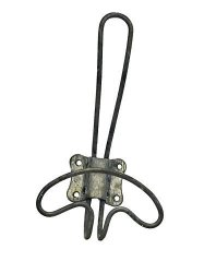 Large Zinc Vintage Coat Hat Towel Wire Wall Hook Rustic Antique- 9 1 4" Tall