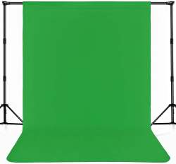 Quality Non Woven Muslin Background Backdrop - Chromakey Green 3 X 6M With Stands
