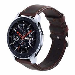 Galaxy Watch 46MM Bands Gear S3 Bands Kades 22MM Universal Leather Replacement Strap With Quick Release Pin Compatible For Ticwatch Pro amazfit Stratos Smart Watch