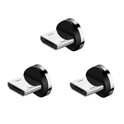 Ugi 3 Pack Magnetic Micro USB Connector 2.4A Fast Charging Android Compatible For Samsung Galaxy S4 S5 S6 S7 Htc LG