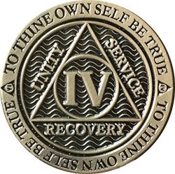 Recoverychip 4 Year Aa Medallion Reflex Antique Chocolate Bronze Chip