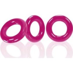 Willy Rings Hot Pink Pack Of 3