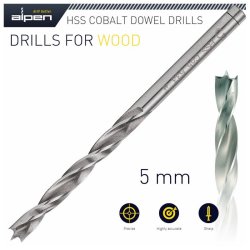Alpen Hss Cobalt Wood Drill Bit 5MM
