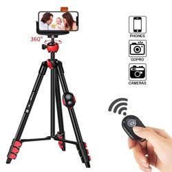 Zomei Phone Tripod Cell Phone Tripod Camera Tripod With Bluetooth Remote Cellphone Holder Mount 360 Panorama Ball Head For Camera Gopro mobile Cell Phone Iphone