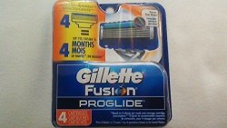 Gillette Fusion Proglide Razor Blades New 4 Cartridge Pack 100% Authentic Genuine Nib