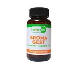 Broma Gest Bromelain + Slippery Elm Pineapple Enzyme - 60 Veg Capsules