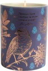 Jane Austen: Indulge Your Imagination Scented Candle 8.5 Oz. - Dark Blue Bird Ceramic Miscellaneous Printed Matter