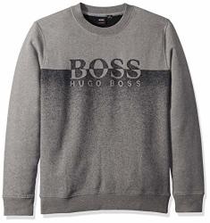 Boss Orange Men's Withmore Needle Punch Terry Crew Neck Sweatshirt Light pastel Grey XXL