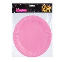 Party Plates Paper 10 Pack 4 Pack 23CM Pink