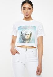 Missguided Milano Woman Crop Graphic T-Shirt - White