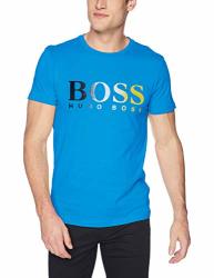 Boss Orange Men's Topwork 1 Logo Tee Bright Blue Small