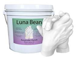 Luna Bean Large Keepsake Hands Casting Kit Diy Plaster Statue Molding Kit For Couples Family Wedding Anniversary 50% More Mold Making Materials And Larger Bucket