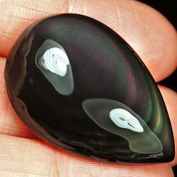 Reference Point: Ultra Rare Huge 47.55 Carat Mexican Rainbow Obsidian