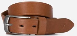 Brando Ocean Leather Embossed Belt 40MM Caramel - 1411 Caramel Large XL