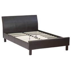 Sleigh Bed Leather Finish Double To Queen Sizes