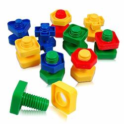40Pcs/Set 3D Colorful Screw Nuts Bolts Building Puzzle Game Intelligent Kids Toy Puzzles Magic Cubes for Baby Children Toddlers Boys & Girls 40pcs Anniston Kids Toys