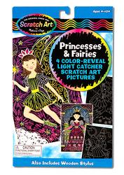 Melissa & Doug Princess & Fairy Colour Reveal Light Catcher Scratch Art