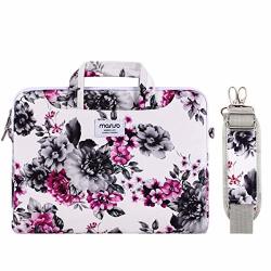 Mosiso Laptop Shoulder Bag Compatible With 13-13.3 Inch Macbook Pro Macbook Air Notebook With Back Trolley Belt Canvas Pattern Carrying Handbag Briefcase Sleeve Case